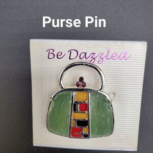 NWT: Metal Purse Pin Brooch